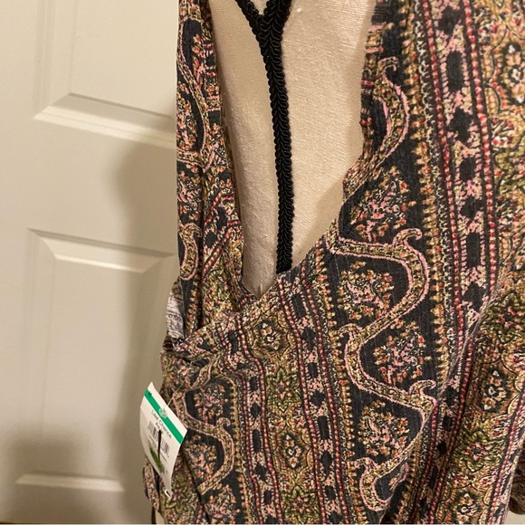 We the Free Women's Your Twisted Crop Tank Multicolor Brown Black Top New medium - Picture 10 of 14